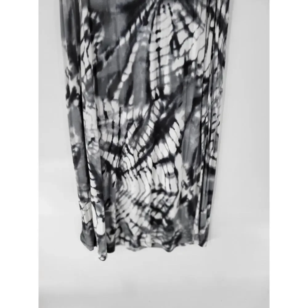 Hula Honey Womens Dress Medium Gray White Tie Dye Strapless Maxi Summer Beach - Picture 10 of 12